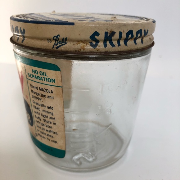 Vintage 1950’s Set of Three Skippy Peanut Butter Ball Jars - Picture 10 of 14